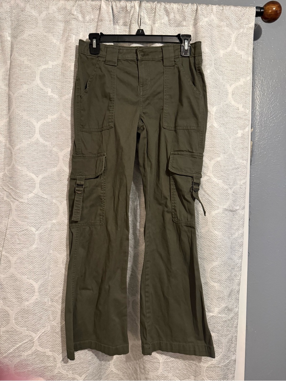 Kids Olive Green Cargo Pants - Durable Utility Style